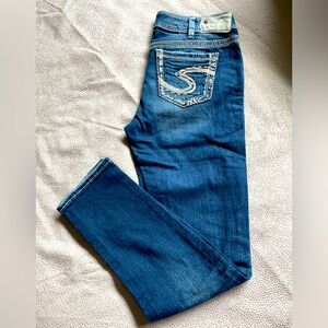 Silver Suki Skinny Low Rise Jeans